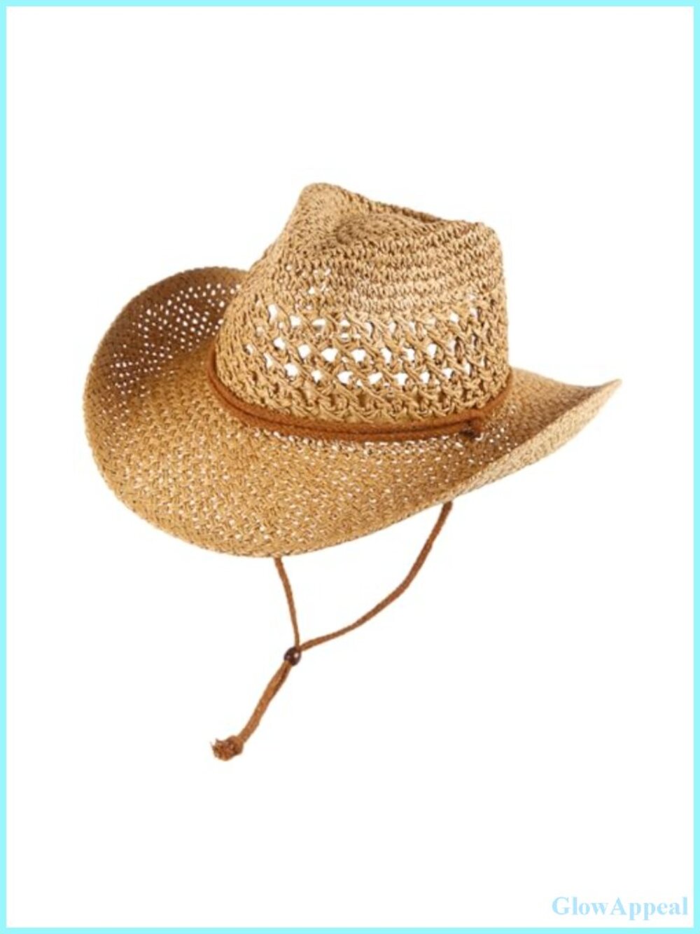 Straw Cowboy Hat Shapeable Wide Brim Foldable Sun Beach Vacation Western
